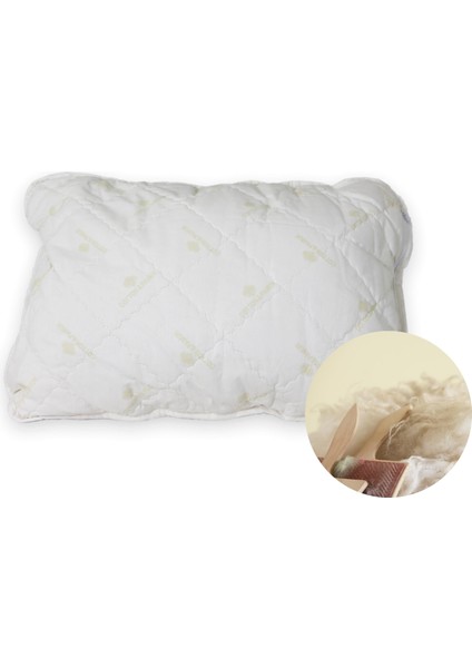 Yün Dolgulu Çantalı Fermuarlı Doğal Yumuşak Yastık 50X70 cm