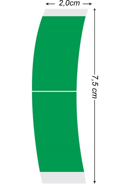 Easy Green™ Protez Saç Bandı Oval ''c'' (2.0cm x 7.5cm) 36 Adet