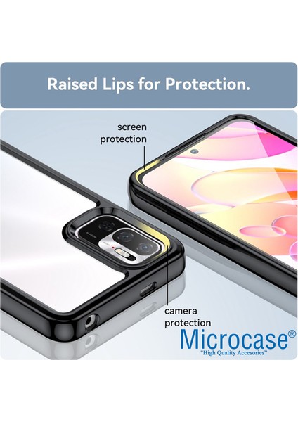 Xiaomi Redmi Note 10T Shield Serisi Darbeye Dayanıklı Yarı Esnek Plastik Tpu Kılıf -AL8100 modelleri