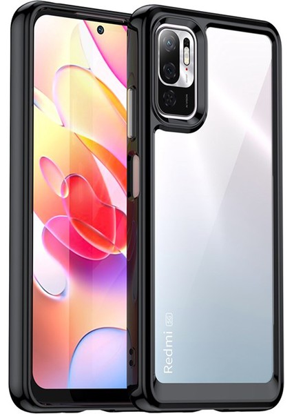 Xiaomi Redmi Note 10T Shield Serisi Darbeye Dayanıklı Yarı Esnek Plastik Tpu Kılıf -AL8100