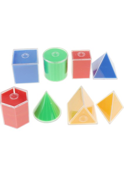 8pcs Çok Renkli Çıkarılabilir Geometrik Katı Çocuklar (Yurt Dışından) fırsatları