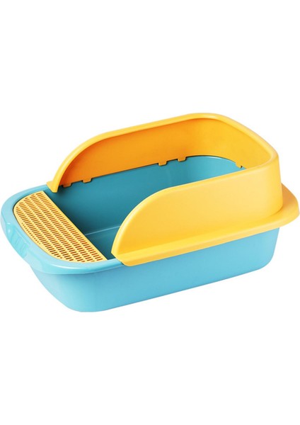 2x Pet Kedi Çöp Kutusu Anti Sıçuran Tavan Dayanıklı Kolay Temizleme Seyahat Tuvalet Yeşil Turuncu (Yurt Dışından) modelleri