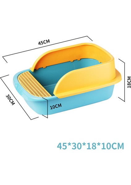 2x Pet Kedi Çöp Kutusu Anti Sıçuran Tavan Dayanıklı Kolay Temizleme Seyahat Tuvalet Yeşil Turuncu (Yurt Dışından) indirimleri