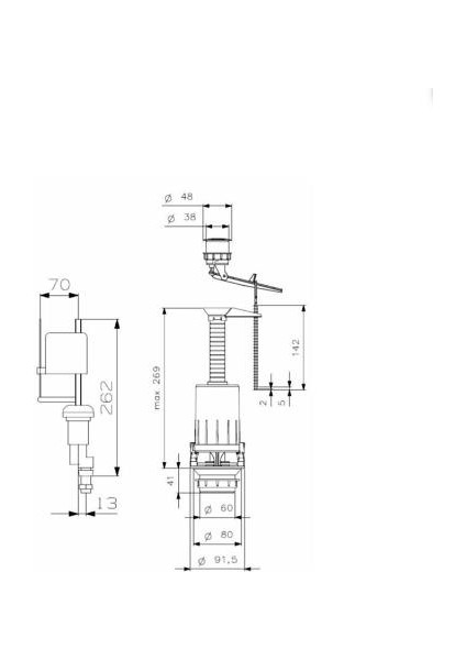 Vitra Tek Kademeli Klozet Iç Takım Seti (330B1212)