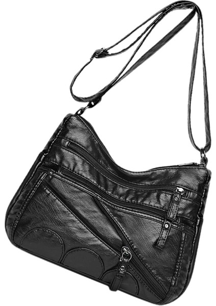 Büyük Kapasiteli Omuz Çantası Çok Cepli Siyah (Yurt Dışından) modelleri