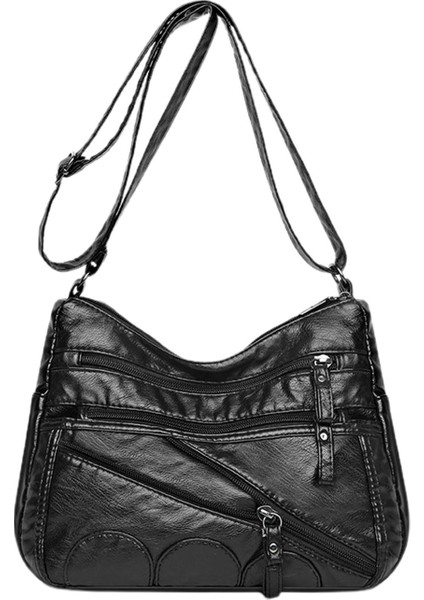 Büyük Kapasiteli Omuz Çantası Çok Cepli Siyah (Yurt Dışından) fırsatları