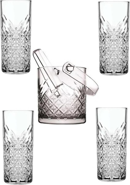 Timeless Rakı Bardağı Buz Kovası Seti 6 Parça Timeless-Set-Buz