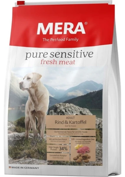 Pure Sensitive Biftekli ve Patatesli Tahılsız Yetişkin Köpek Maması 4 kg