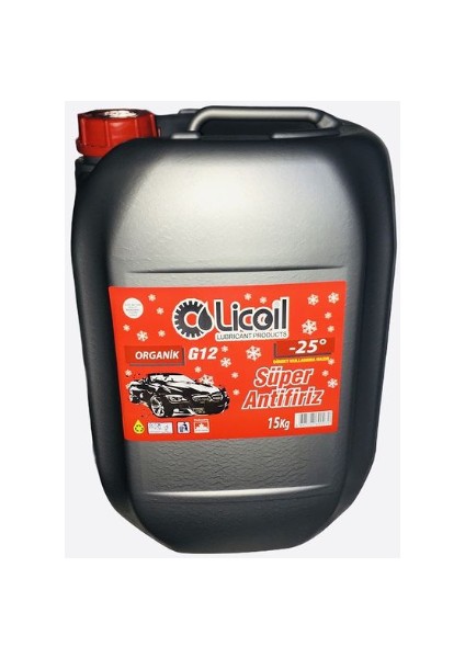 Antifriz Organik G12 Kırmızı Antifri 15 Kg Bidon (-25 Derece)