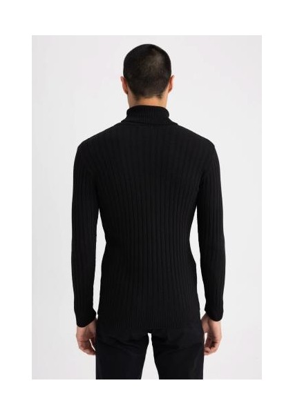 Regular Fit Boğazlı Triko Kazak Z9566AZ22AU