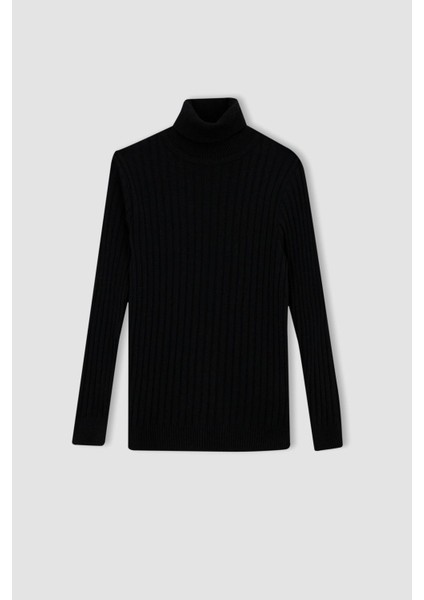 Regular Fit Boğazlı Triko Kazak Z9566AZ22AU