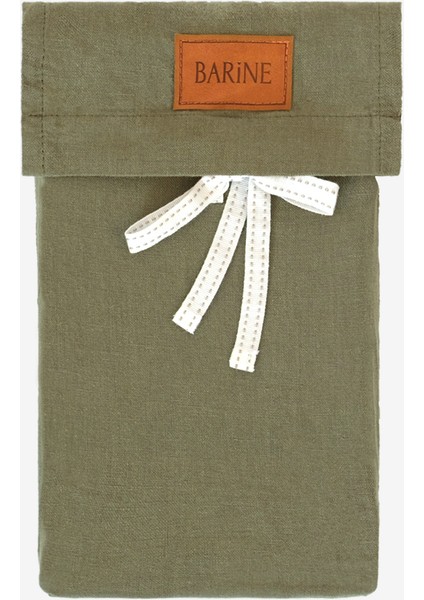 Washed Linen Keten Yastık Kılıfı 2'li Haki 50x70