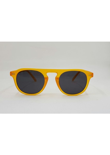 Oval Turuncu Çerceve Füme Cam Unisex Güneş Gözlüğü 2021 09M 46-20-140 modelleri