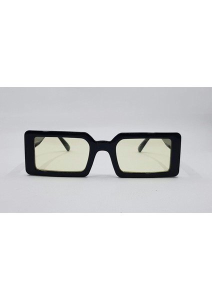 Dikdörtgen Siyah Çerçeve Sarı Cam Kadın Güneş Gözlüğü 2020 06 50-20-145 fiyatları