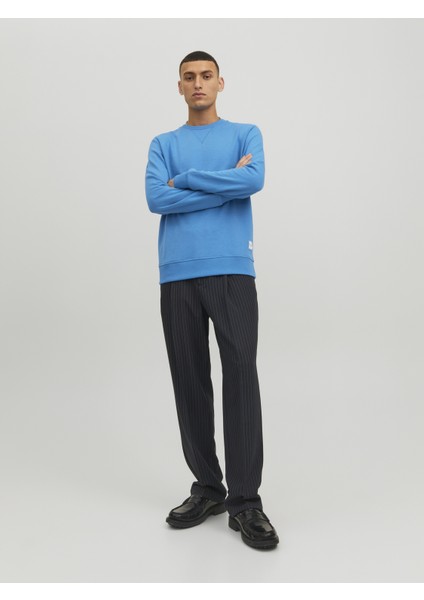 Jack & Jones Bisiklet Yaka Baskili Sweatshirt- Basic