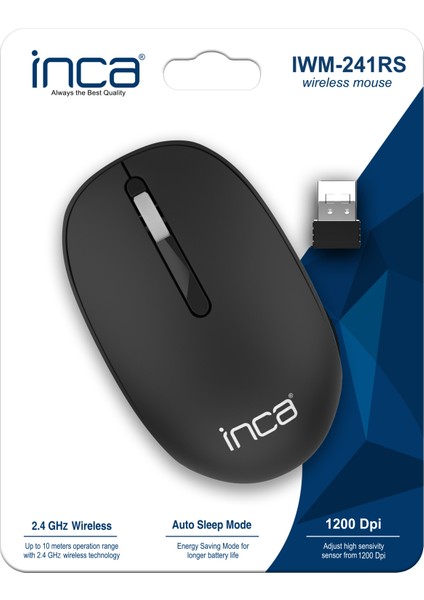 Siyah Mouse IWM-241RS Candy Desing 3D Wireless Mouse - Siyah