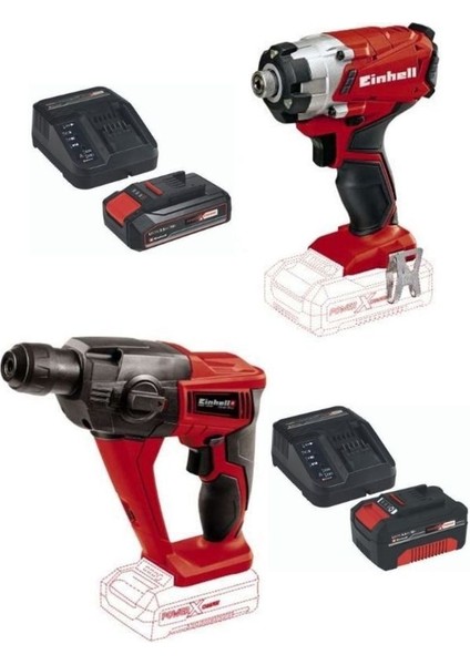 Te-Cı 18/1 Li Akülü Darbeli Vidalama Te-Hd 18 Li Vidalama Delme 2.5AH-4.0AH Darbeli Set