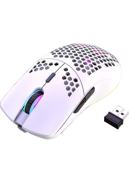 XYH80 2.4ghz 3200 Dpı Rgb Aydınlatma Kablosuz Oyun Fare(Yurt Dışından)