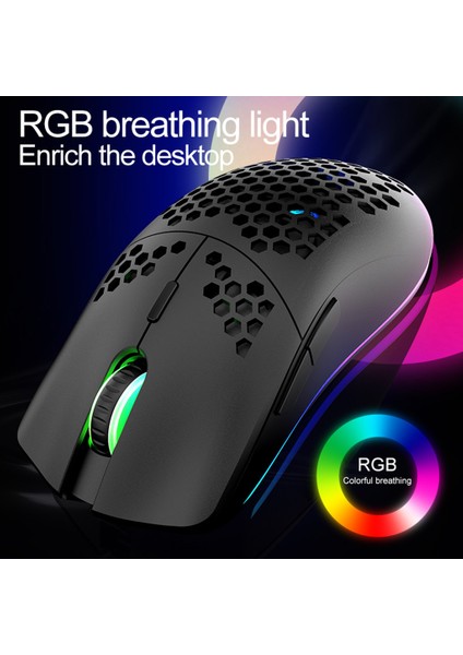 XYH80 2.4ghz 3200 Dpı Rgb Aydınlatma Kablosuz Oyun Fare(Yurt Dışından) fırsatları