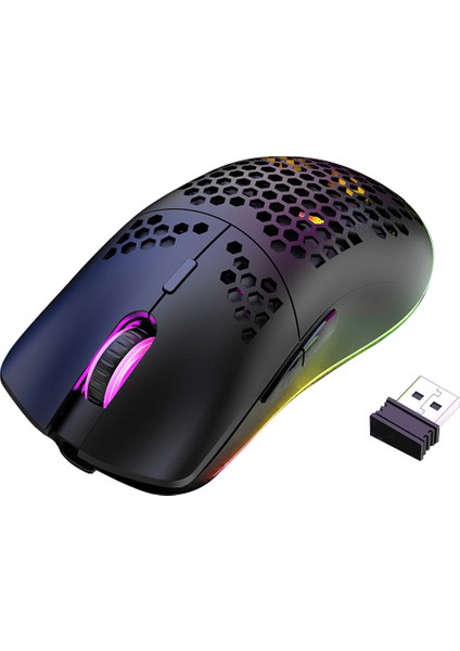 XYH80 2.4ghz 3200 Dpı Rgb Aydınlatma Kablosuz Oyun Fare(Yurt Dışından)