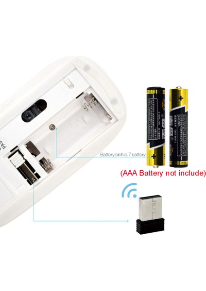 2.4ghz 12000 Dpı Optik Kablosuz Fare(Yurt Dışından)