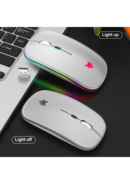 Şarj Edilebilir Arka Işıklı USB Sessiz Kablosuz Fare(Yurt Dışından) fiyatları