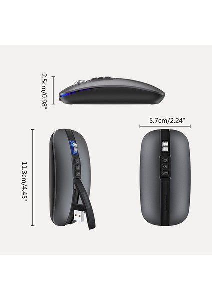 2.4g Kablosuz Çift Modlu 5 Tuş Kablosuz Ergonomik Fare(Yurt Dışından) indirimleri