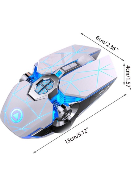 A7 Şarj Edilebilir Kablosuz Sessiz Fare Ergonomik Fare(Yurt Dışından)