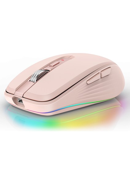 Optik 7 Düğme 2400DPI Ergonomik Rgb Çift Modlu Kablosuz Fare(Yurt Dışından)