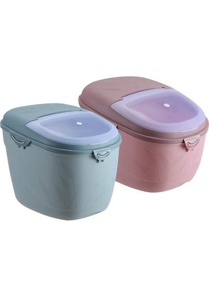 2 Adet Büyük Kapasiteli Pirinç Saklama Kabı 10KG Tahıl Kabı Kedi (Yurt Dışından)