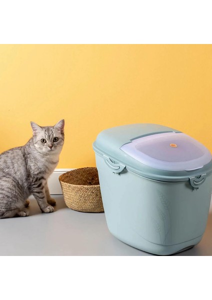 2 Adet Büyük Kapasiteli Pirinç Saklama Kabı 10KG Tahıl Kabı Kedi (Yurt Dışından)