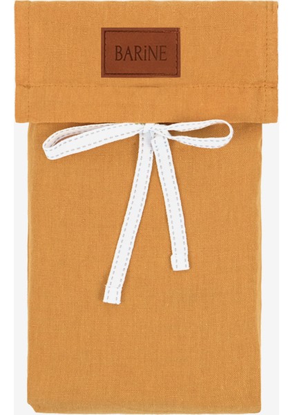 Washed Linen Keten Yastık Kılıfı 2'li Hardal 50x70