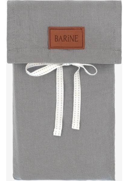 Washed Linen Keten Yastık Kılıfı 2'li Gri 50x70