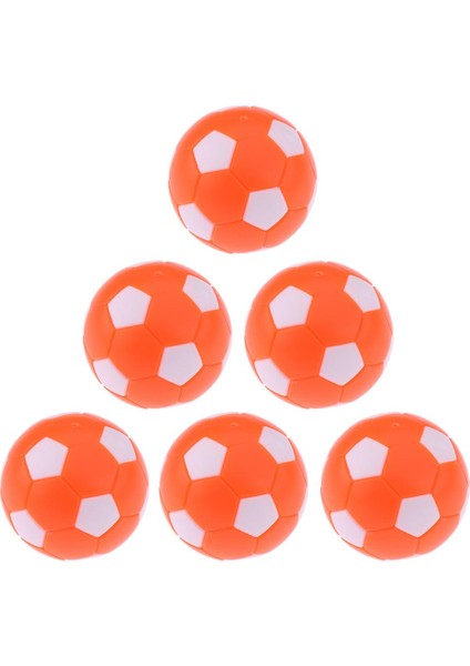 6 Pcs Masa Futbol Topları Foosballs Mini Futbol 36 mm. Masa Üstü Oyun Turuncu (Yurt Dışından)