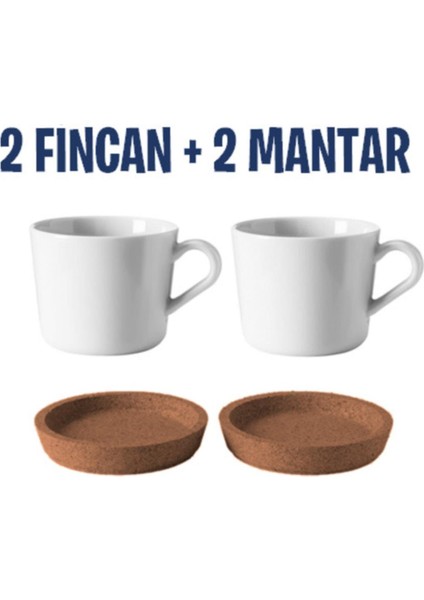 Fincan Ve Mantar Altlık Takım 2 Takım 2 Mantar 2 Fincan Ezmk-Fıncan Tk.
