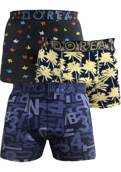 Desenli Erkek 3 Adet Boxer