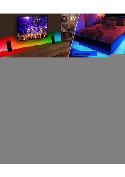 Asma Tavan Arası Şerit (Rgb) Renk Animasyonlu Bluetooth/usb/müzik ve Sese Duyarlı 4m LED Şerit
