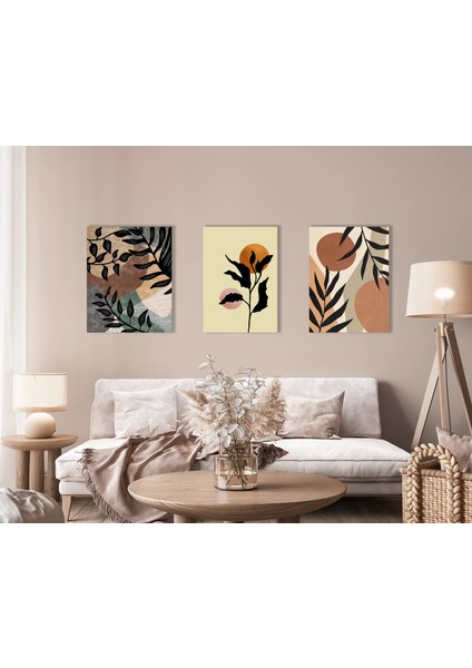 3 Parça Boho Kanvas Tablo