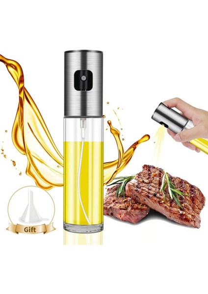 Sprey Cam Yağdanlık Zeytinyağı, Sirke, Yağ Püskürtücü Yağdanlık 100 ml