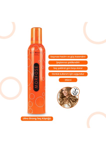 Turuncu Ultra Güçlü Saç Şekillendirici Köpük 350ml