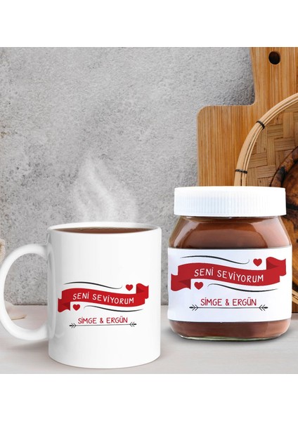 Sevgiliye Özel Kupa Ve Nutella 400gr. Hediye Seti, Sevgiliye Hediye, Sevgililer Günü Hediye, Doğum Günü Hediyesi-10