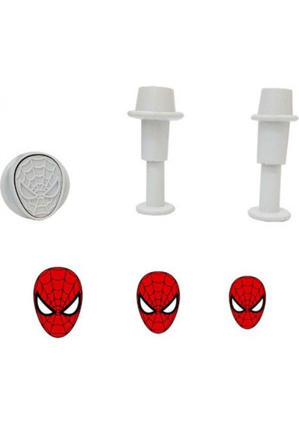 Örümcek Adam Spider Man Mini Enjektörlü Kopat Şeker Hamuru Küçük Boy Basmalı Kalıp