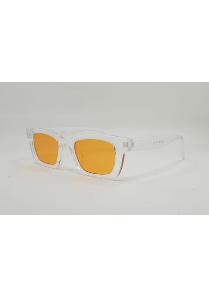 Geometrik Şeffaf Çerçeve Turuncu Cam Unisex Güneş Gözlüğü 2016 01 52-19-135 modelleri