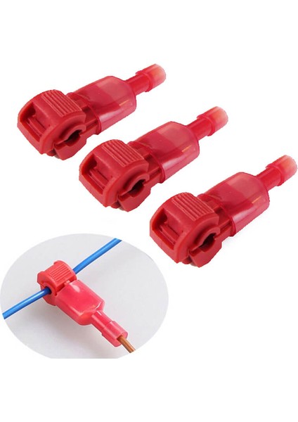 T Tip Hızlı Kolay Kablo Ekleme Bağlantı Aparatı - Quick Splice Connector - 0.5-1.0 Mm² - 25 Adet