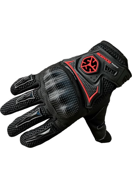 MC23 Korumalı Motosiklet Eldiveni Siyah