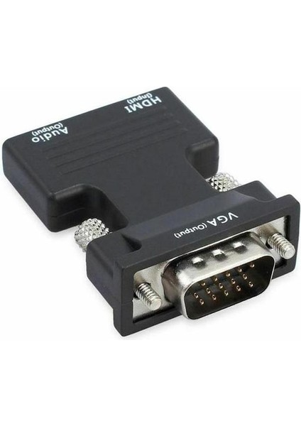 Ses Destekli HDMI To VGA Monitör Çevirici Dönüştürücü Adaptör