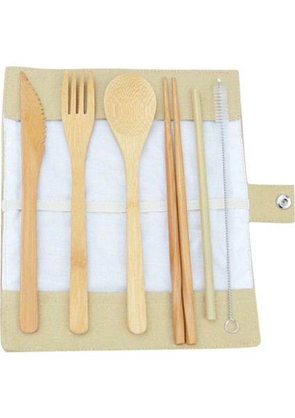 6parça/set Bambu Seyahat Eşyaları Açık Bej Sarı Için Saklama Çantası Samanı Ile Çatalla Ayarlanmış (Yurt Dışından) modelleri