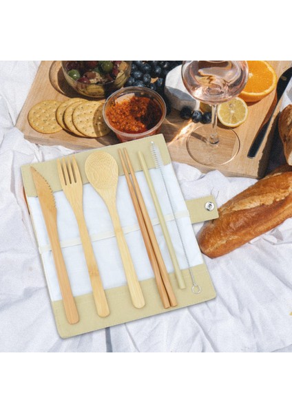 6parça/set Bambu Seyahat Eşyaları Açık Bej Sarı Için Saklama Çantası Samanı Ile Çatalla Ayarlanmış (Yurt Dışından) fırsatları