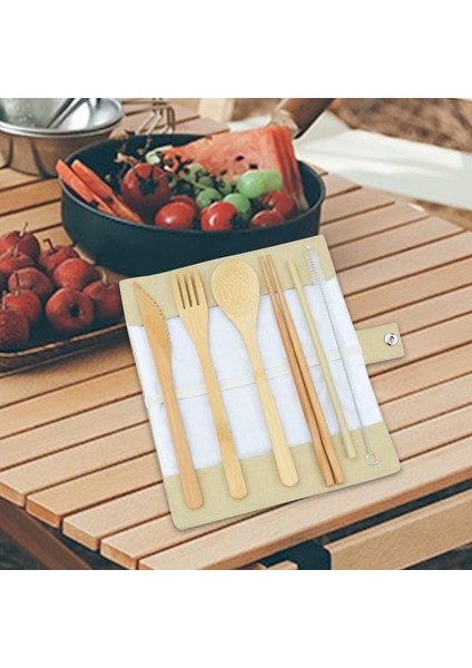 6parça/set Bambu Seyahat Eşyaları Açık Bej Sarı Için Saklama Çantası Samanı Ile Çatalla Ayarlanmış (Yurt Dışından) indirimleri