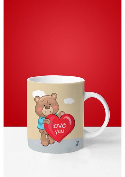 Sevgililer Günü Love Stinks Bardak Altlıklı Kupa Bardak